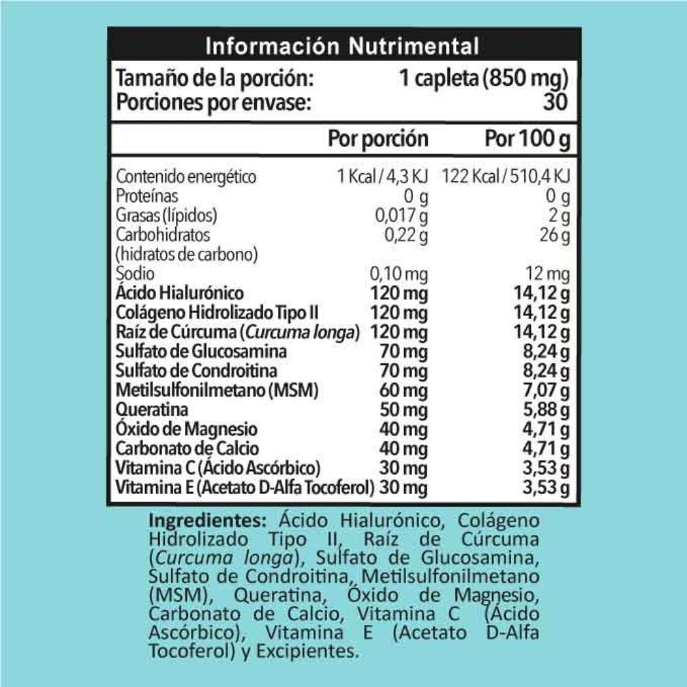 5x Hyaluronic Acid 30 Caplets 850 mg